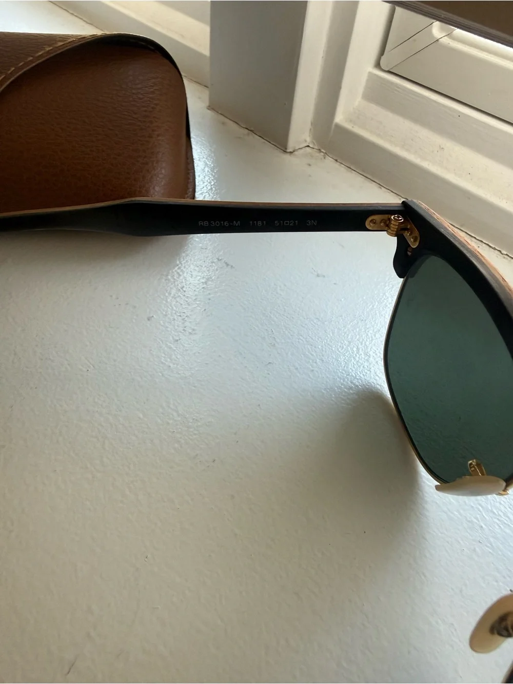 Ray-Ban Clubmaster Style Wood Frame Sunglasses